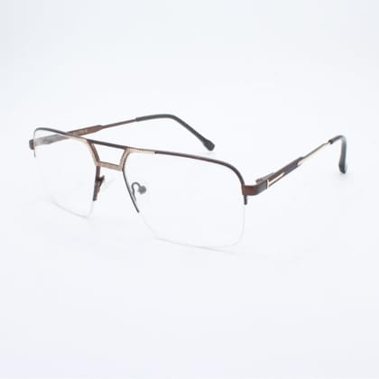 Lensoz Elite X Luxe Half Rim Rectangle 2 - Medium - Deep Brown