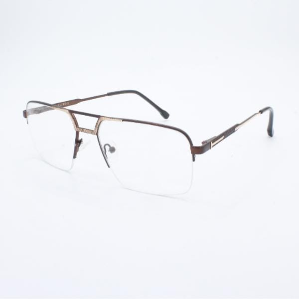 Lensoz Elite X Luxe Half Rim Rectangle 2 - Medium - Deep Brown