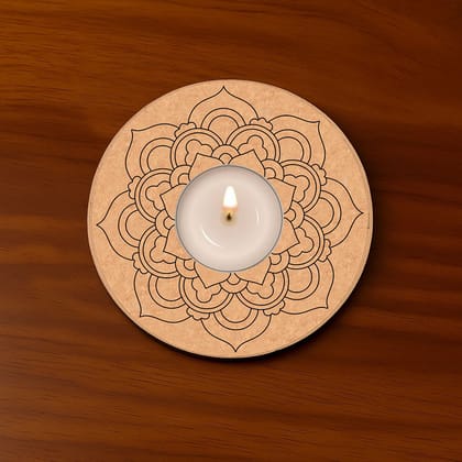 Dbeautify's Round MDF T-Light Candle Holder