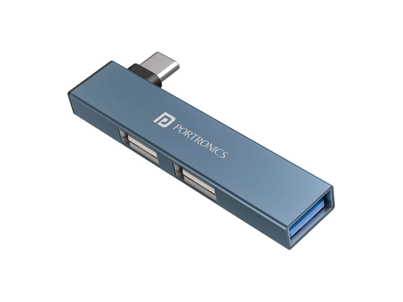 Portronics Mport Mino C SuperSpeed USB 3.0, High-Speed USB 2.0, L-Shaped Design, Sleek & Compact