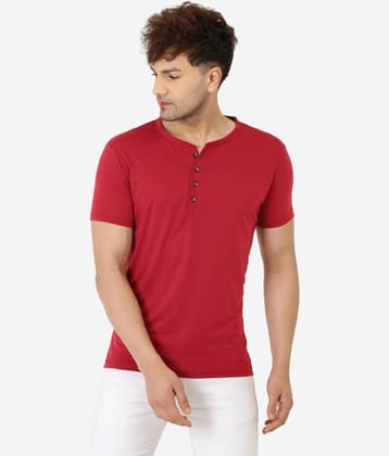 Leotude Pack of 1 Cotton Blend Regular Fit Men's T-Shirt ( Maroon )