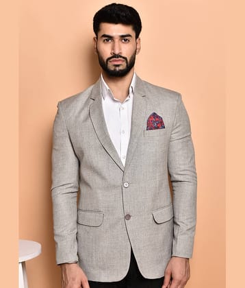 PRINTCULTR Cotton Blend Men's Blazer - Grey ( Pack of 1 )