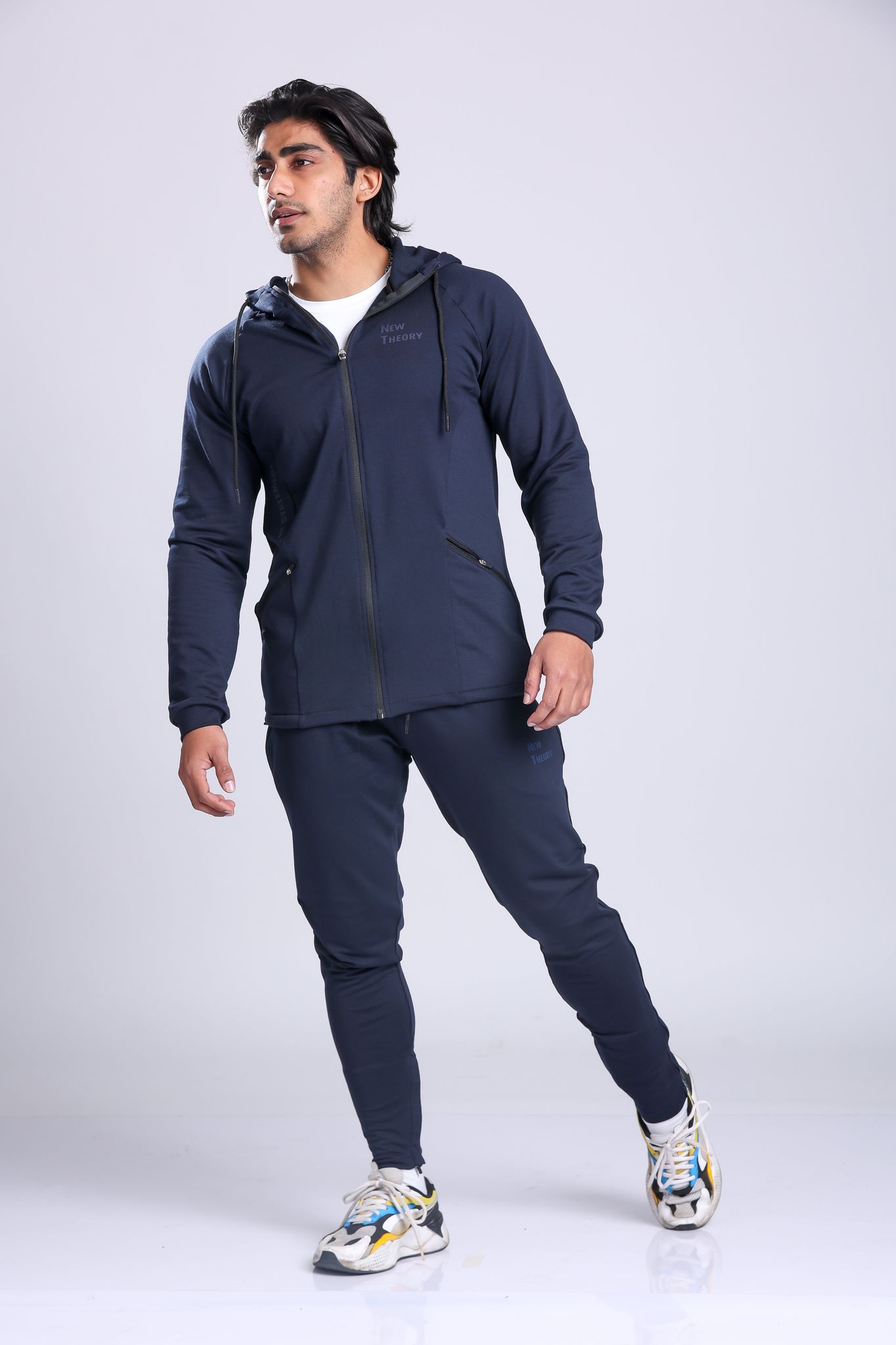 Athletic Training Tracksuit- Navy-XL