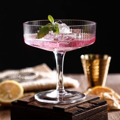 European Hurricane Wine Glasses 160 Ml Cocktail Glass Ideal for Wines, Juice, Smoothies, Mocktail Suitable for Home, Restaurants (Unique Modern Design)