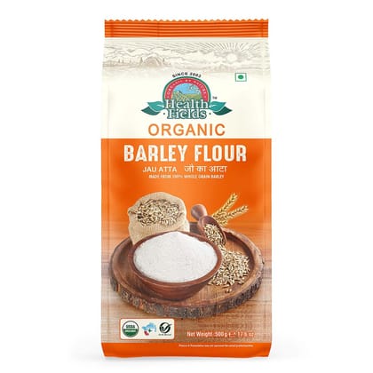 Health Fields Organic Barley Flour | Jau Ka Atta - 1.5Kg (3 Pack Of 500Gm each)
