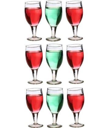 Afast Wine  Glasses Set,  180 ML - (Pack Of 9)
