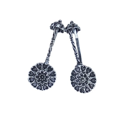 Oxidised Silver Plated Bugadi Earrings Earclips For Girls Women