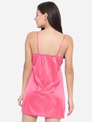 Hot Bridal Honeymoon Babydoll and Bikini Dress-Pink-B40R