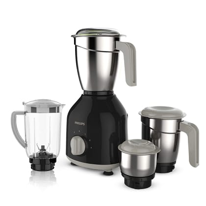 Philips HL7759/00 Mixer Grinder, 750 Watt Turbo Motor, 4 Jars (Black), Quick cool ventilation for longer motor life Philips HL7759/00 Mixer Grinder, 750 Watt Turbo Motor, 4 Jars (Black), Quick cool ventilation for longer motor life - Black / 4 jars