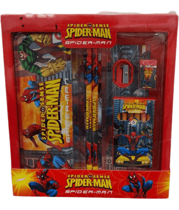 2307Y- 12 pcs All in One SPIDERMAN Theme Stationery Set Combo Boys Girls Pencil Box Set School Supplies Stationery Gift Set Kit