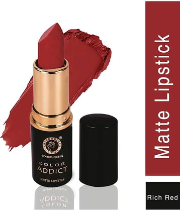 Colors Queen Color Addict Long Lasting Matte Lipstick (Shade - 10)