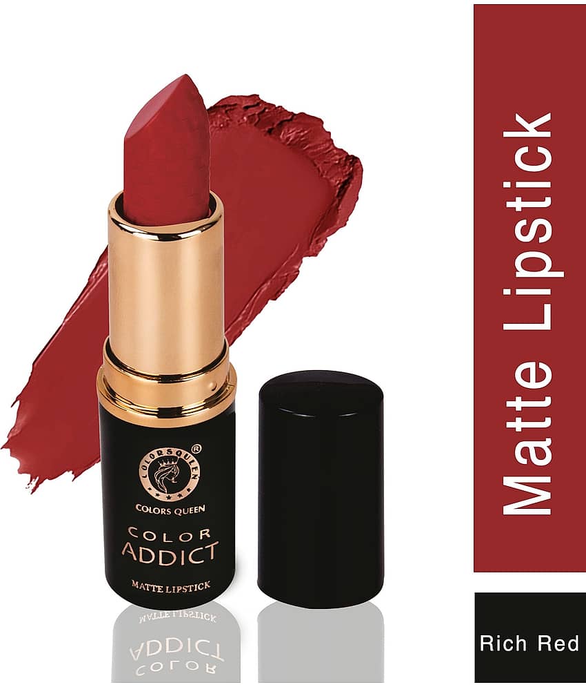 Colors Queen Color Addict Long Lasting Matte Lipstick (Shade - 10)