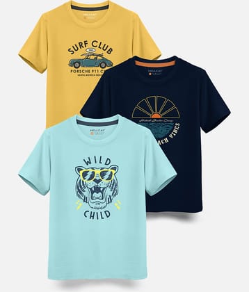 HELLCAT Pack of 1 Boys Cotton Blend T-Shirt ( Multi Color )