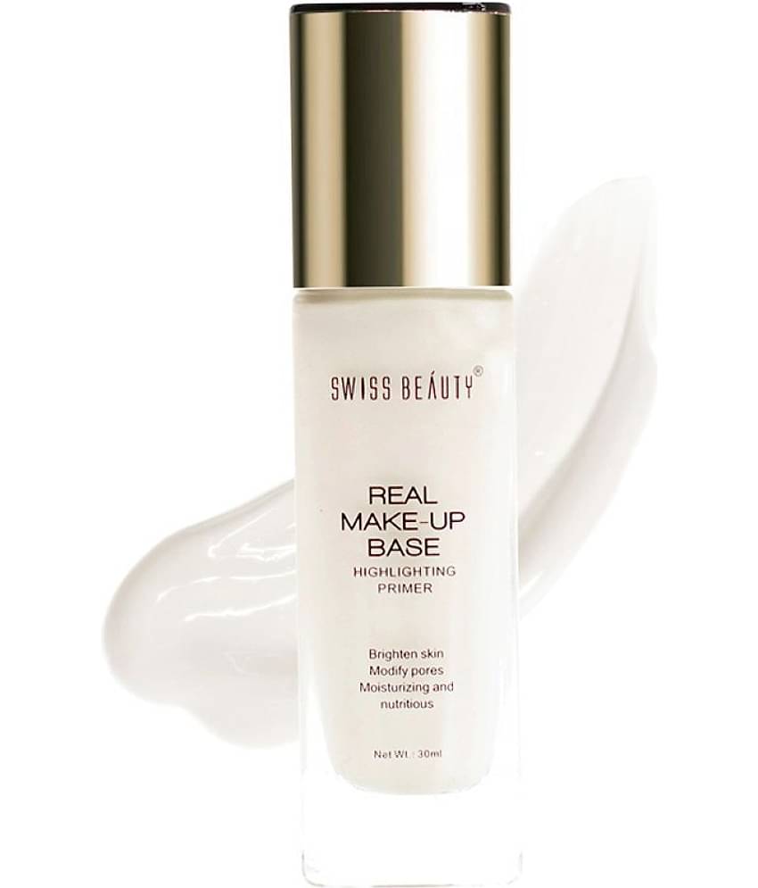 Swiss Beauty Real Makeup Base Highlighting Face Primer (Golden Tint), 30ml