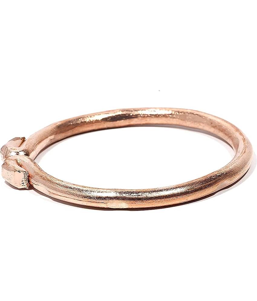 copper Tube Design Open Ended Adjustable Kada Bangle,Fashionable Copper Kada for Men and Women