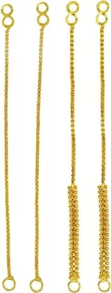 Traditional Ear Chain Gold Plated Kan Chain Combo for Women & Girls Ear Thread
