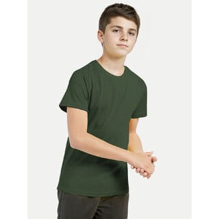 Boys Olive Crew neck T-shirt