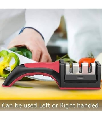 Shopeleven Red Iron Knife Sharpner Blade Length 5 cm ( Pack of 1 )