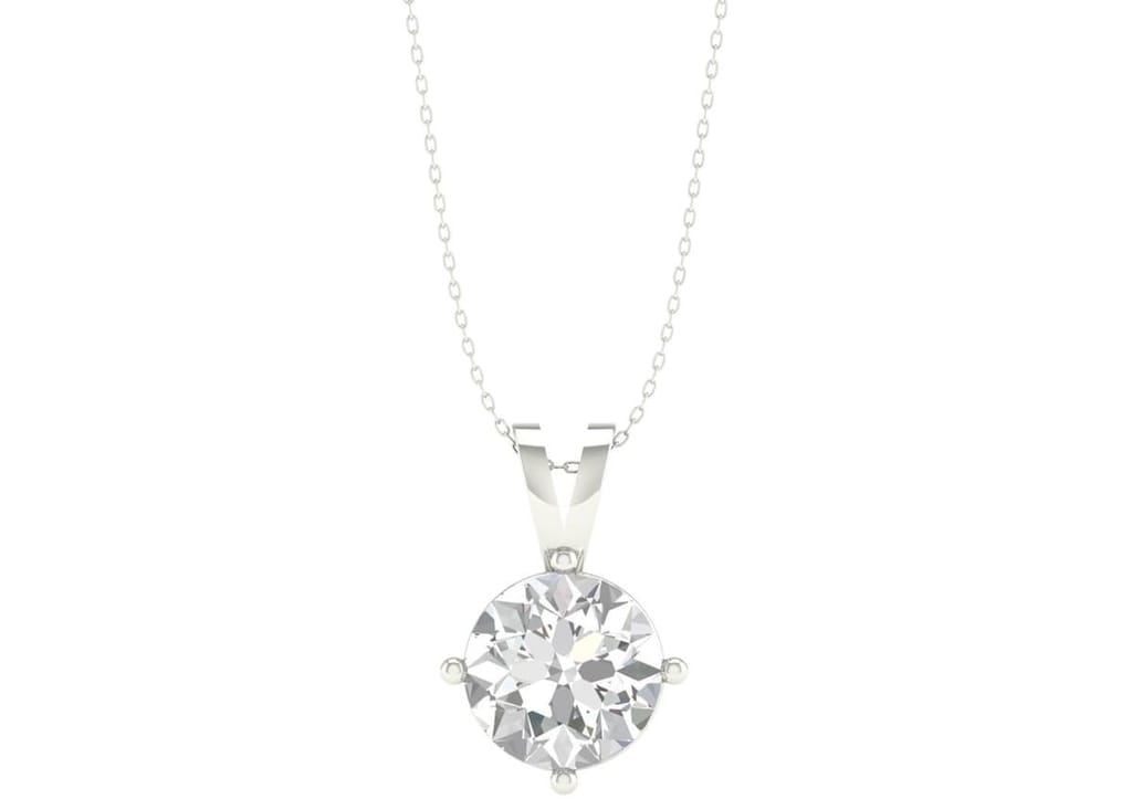 Classic Round Solitaire Necklace