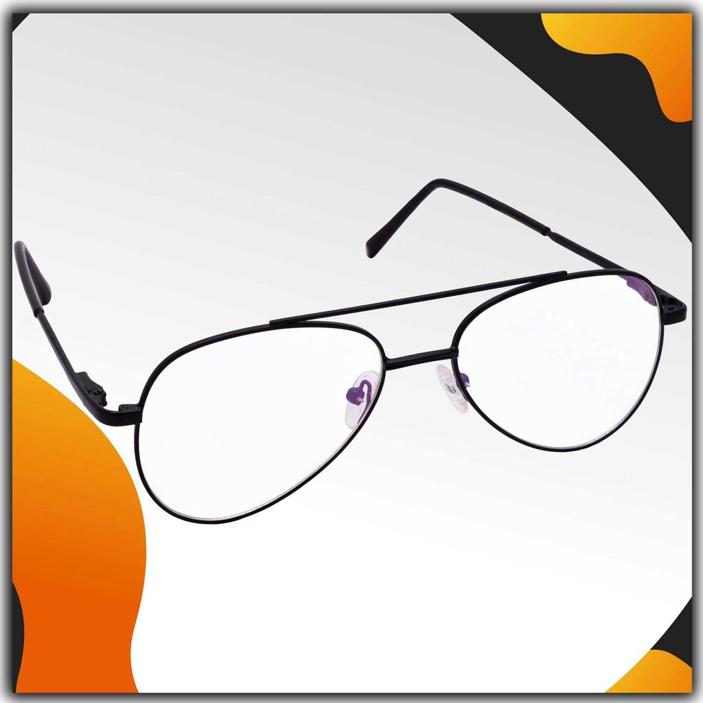 Hrinkar Metal Full Rim Aviator Spectacles Frames for Men & Women - HFRM19012