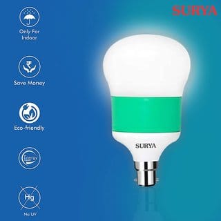 SURYA 20WATT LED B22 COOL DAY LIGHT PACK OF 2