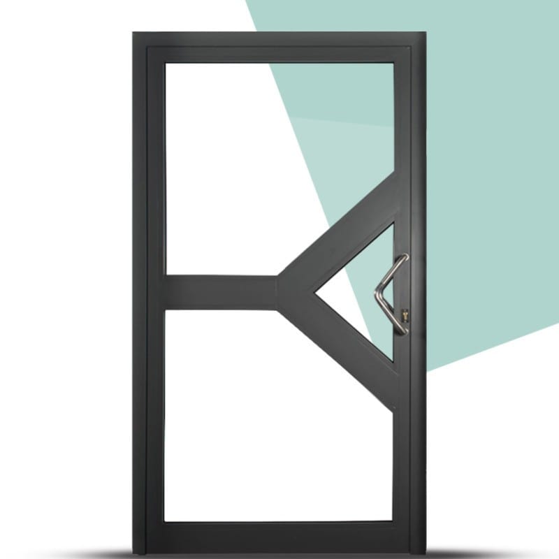 Aluminium Front Door Matt Grey KPD-1005 (3.6ft x 7ft)