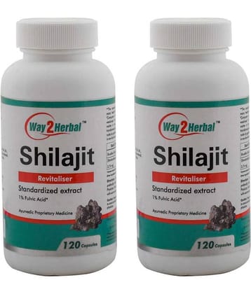 Way2Herbal Shilajit Capsule 120 no.s Pack of 2