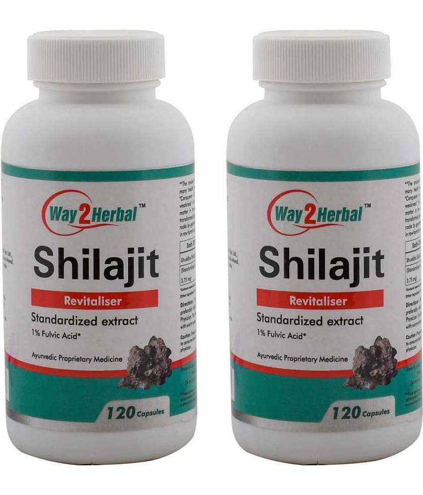 Way2Herbal Shilajit Capsule 120 no.s Pack of 2