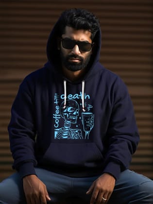 || COFFEE TILL DEATH ||-Small / Navy Blue