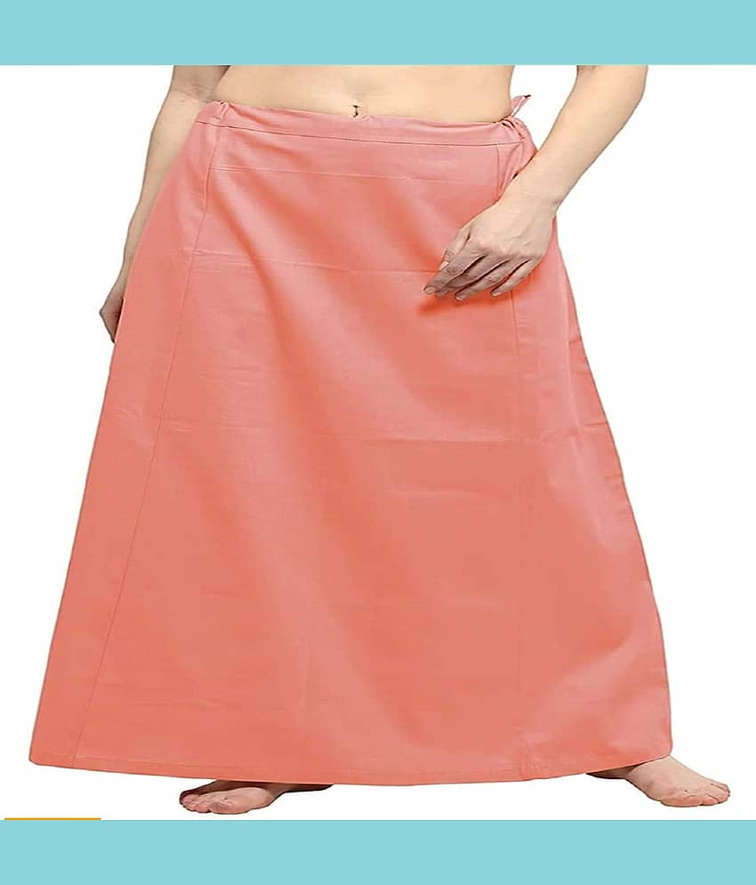 Perfect cloth store Peach Cotton Petticoat - Single