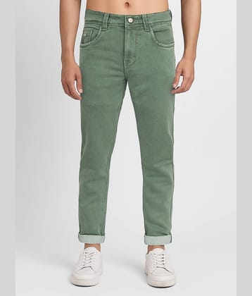 plounge Slim Fit Dyed Men's Jeans - Green ( Pack of 1 )