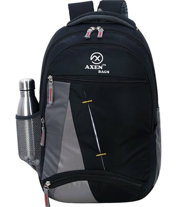 AXEN BAGS 30 Ltrs Polyester Backpack *For Men ( Black )