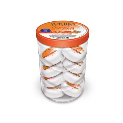 Yuthika Almond Intensive Light Moisturizer Cream 25ml Pack of 12, Non Sticky, Instant Hydration, Deep Nourishment