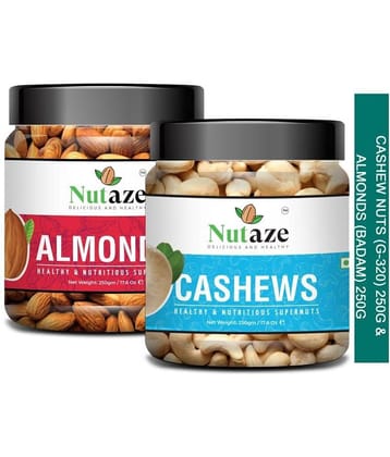 Nutaze Premium California Almonds 250g & Cashew Nuts 250g