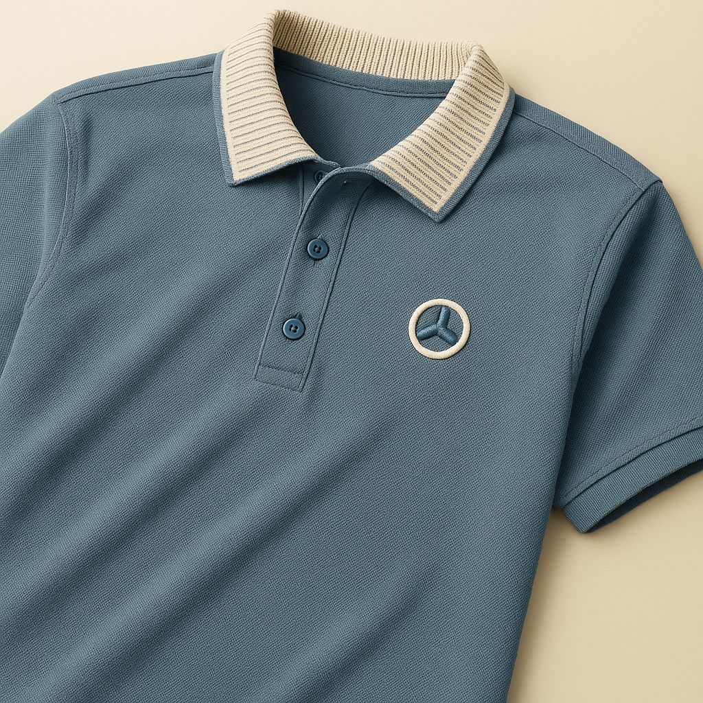 Couture Elite Striped Polo T-Shirt-M/40 / Jet Grey