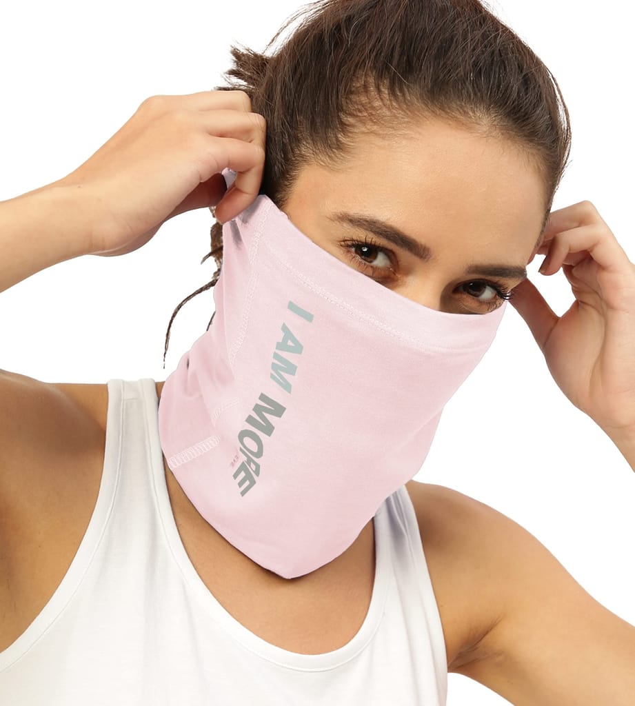 FREECULTR Unisex Bamboo Bandana, Anti Microbial Super Soft & Comfort Fit, Breathable Multipurpose Headband, Face Mask for Dust Protection and Sun - Size Printed Pack of 3-Black, Peach, Chalk Blue