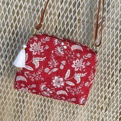 AVA - Forrest Print  -  Big Size Sling-Red