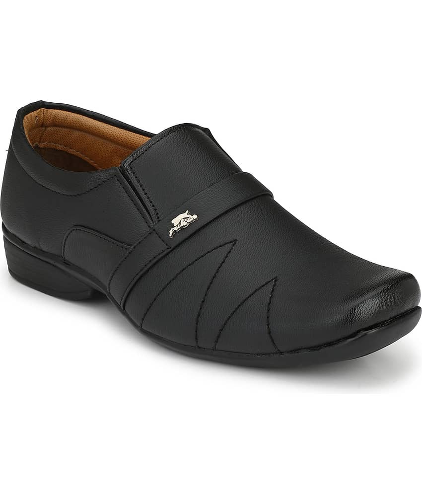 Stylelure Black Men's Slip On Formal Shoes