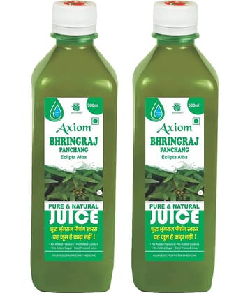 Axiom Bhringraaj 500ml (Pack of 2)|100% Natural WHO-GLP,GMP,ISO Certified Product