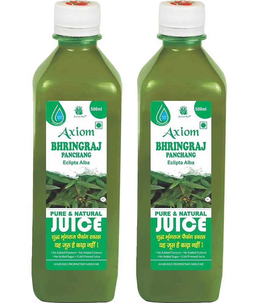 Axiom Bhringraaj 500ml (Pack of 2)|100% Natural WHO-GLP,GMP,ISO Certified Product