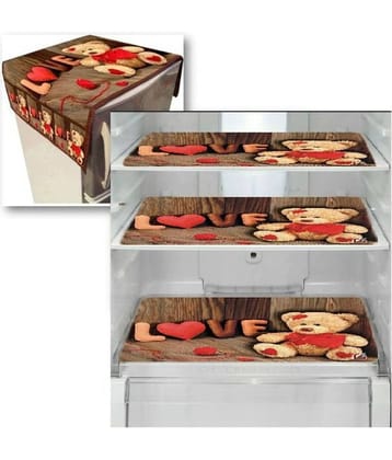 CreadCraft Set of 4 PVC Multi Fridge Mats ( 11 In X 17 In)