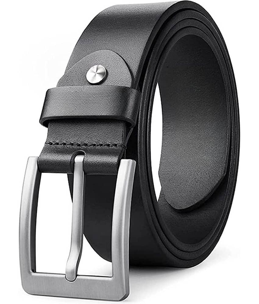 Clock21 - Black 100% Leather Men's Formal Belt ( Pack of 1 )