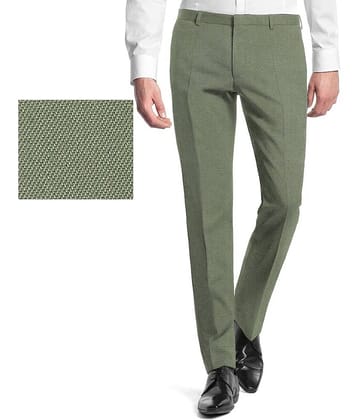 Gwalior Suitings Greenish Gray Poly Blend Unstitched Pant Pc