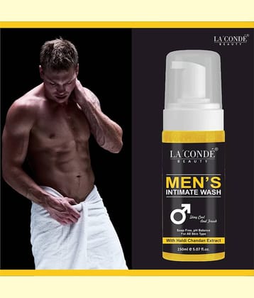 La'Conde Reduce Bad Odour with Haldi Chandan Extract Men's Intimate Wash Yellow 150 Pcs