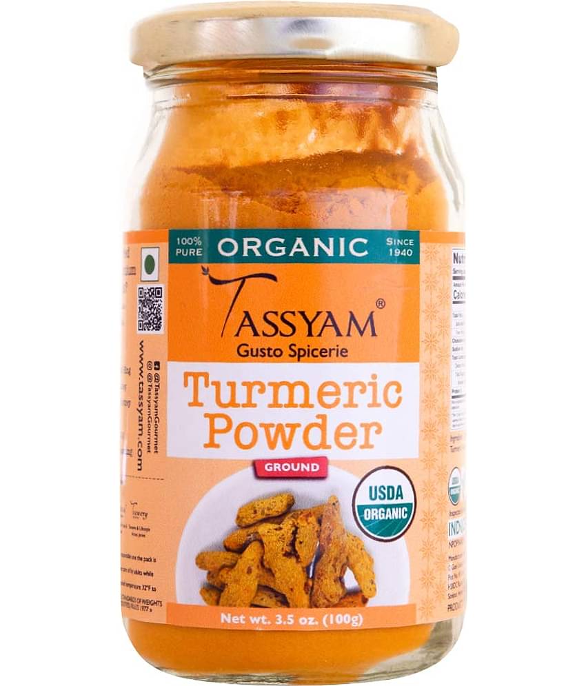 Tassyam Certified USDA 100% Organic Turmeric Powder 100 gm