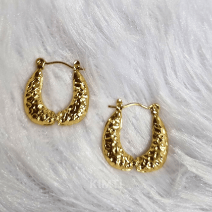 18K Gold Plated Gold Plated Dangler Hoops Anti Tarnish Earring