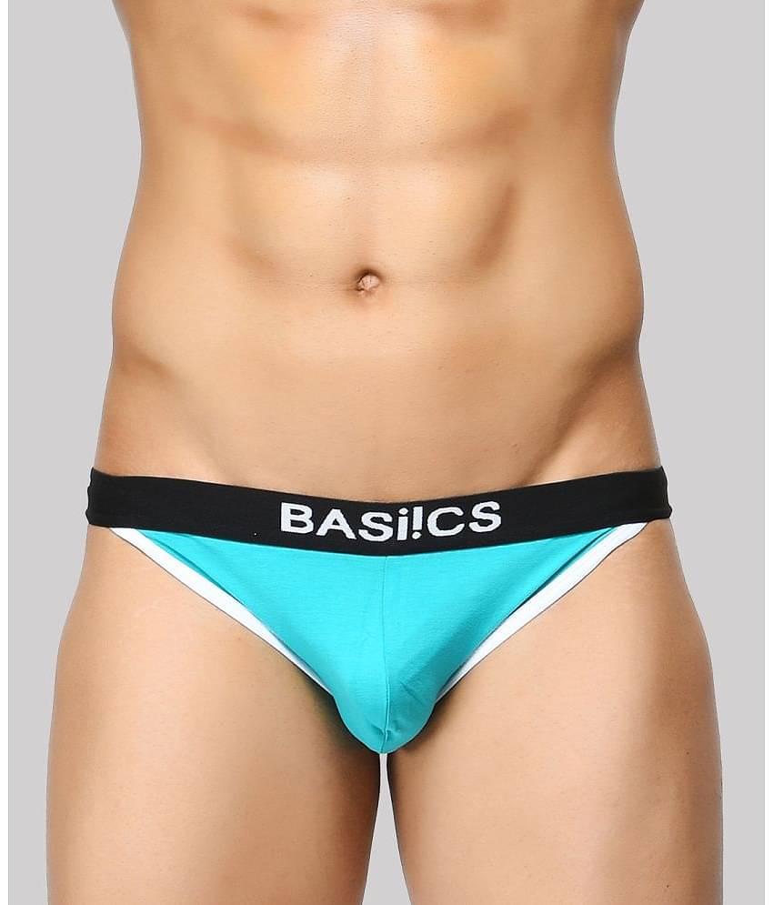 BASIICS By La Intimo Pack of 1 Spandex Bikini For Men's ( Turquoise )