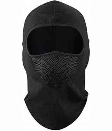 AKSMIT Black Solid Fleece Bike Face Cover Free