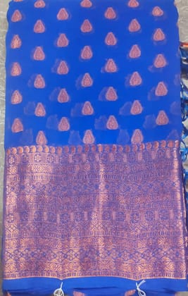 FANCY SAREE WITH GOLD ZERI