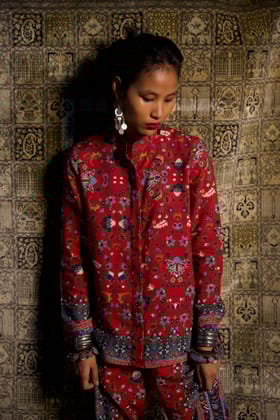 OUSHAK PRINTED SHIRT-M / Multi